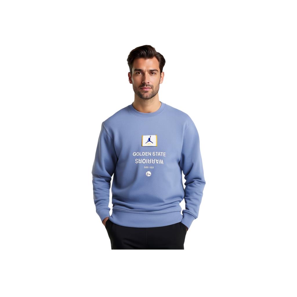 Jordan X NBA Collaboration Courtside Golden State Warriors Letter Design Pullover Crewneck Sports Long Sleeve Sweatshirt Men Sweatshirt FV8348-493