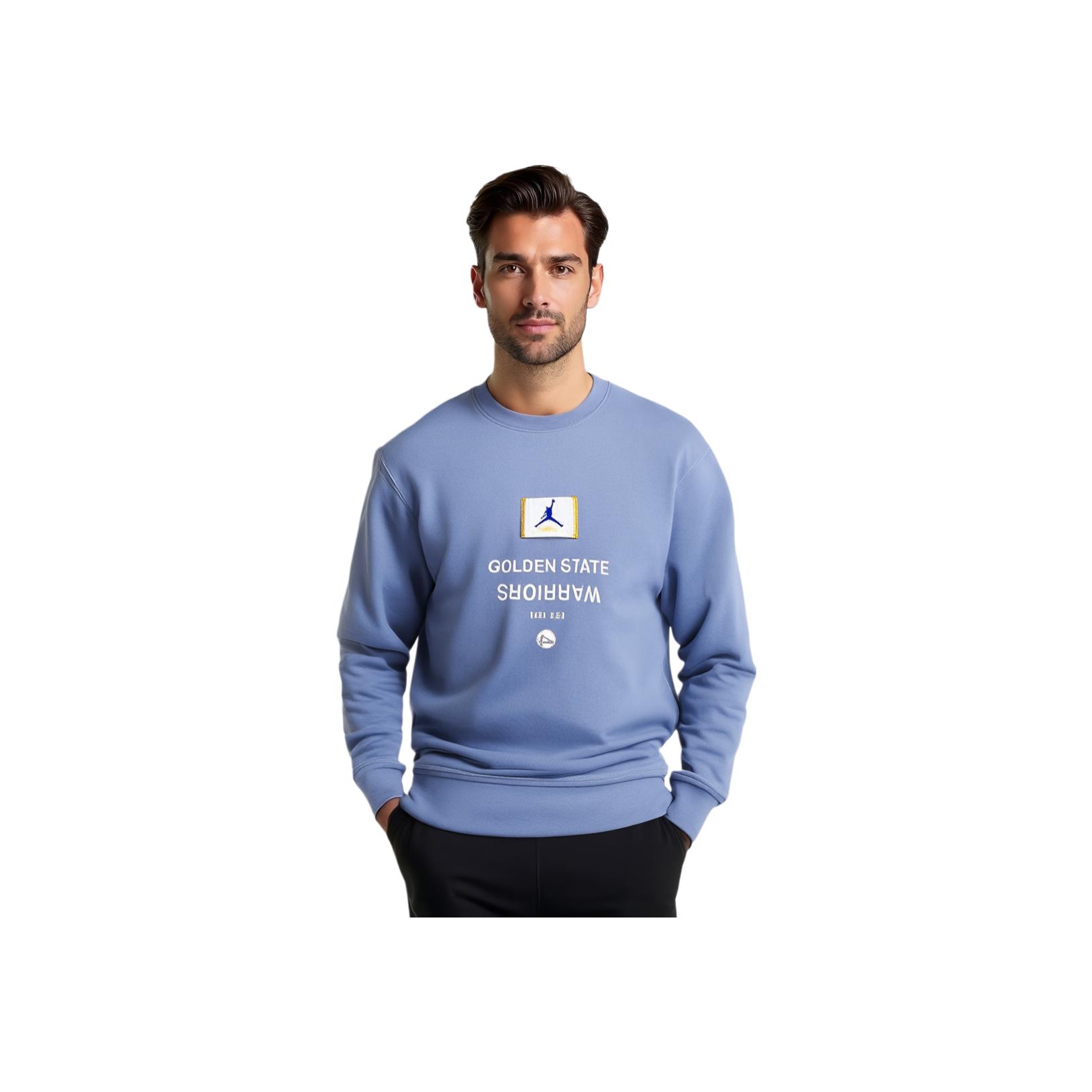 

Jordan X NBA Collaboration Courtside Golden State Warriors Letter Design свитер с круглым вырезом спортивная толстовка с длинным рукавом мужская толстовка FV8348-493 XL