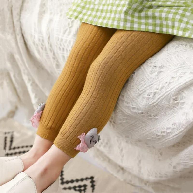 Baby Girl Leggings 3D Cartoon Tights Fashion Tights For Girls Cute Toddler  Autumn Spring Pantyhoses for 6M-3T S жёлтый