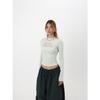 Slim-Fit Trendy Letter Print Long-Sleeved Top - Fashionable & Unique Design