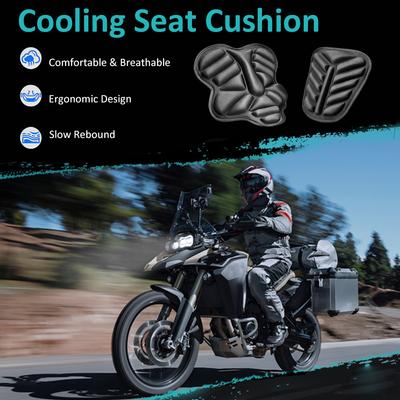 Motorcycle Seat Cushion, Universal Rear Cooling Motorcycle Seat Pad AntiSlip 3D Seat Cover for