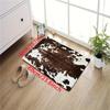 1PC Cowhide Pattern Kitchen Rug Non-Slip Door Mats Pop design Bathroom Rug Bath Mat Carpet for Home Sink Laundry Decor