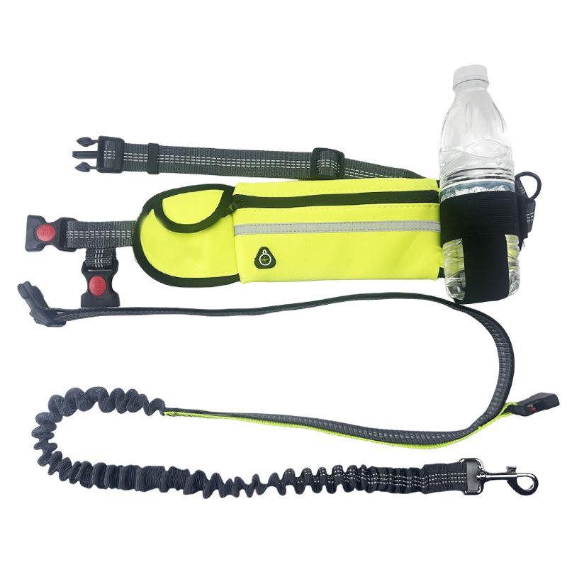 Pet Running Leash with Portable Waist Bag - Full-Function Dog Leash