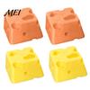 Customized Keyboard Accessories for Enthusiasts 4PCS Cheese Keycaps, 3D Printed Macaron Color Key Caps, Durable PLA Keycap Cross Axis Switches