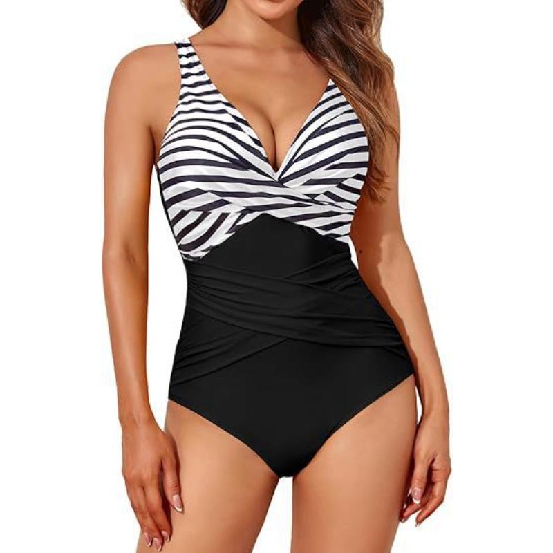 European and American New One-piece Swimsuit Women's High Waist Tight Cross Sexy Backless Swimsuit