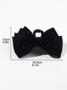 Premium Hair Clips for Women: Bow-knot Claw Clips for Thick and Thin Hair, Big Non-slip Bow Clips In Black