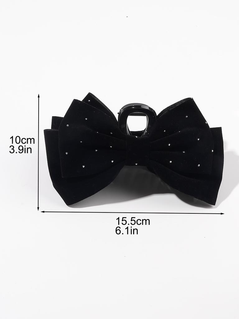 Premium Hair Clips for Women: Bow-knot Claw Clips for Thick and Thin Hair, Big Non-slip Bow Clips In Black