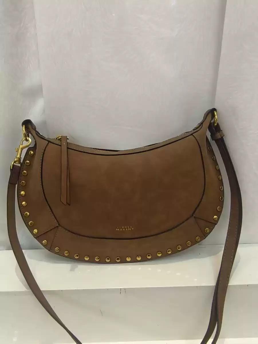 

Классическая сумка-полумесяц с золотыми заклепками - Ретро-сумка с одним плечевым ремнем 31*5*18CM