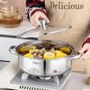Debo Luo Sen 28cm 304 Stainless Steel Double Layer Steamer Soup Pot
