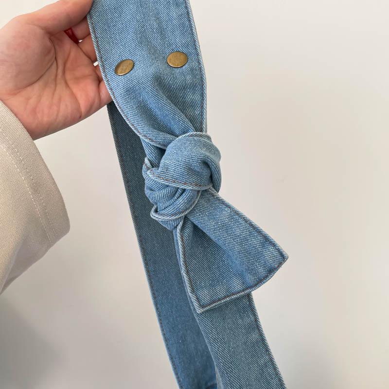 Denim Fashion Trend Handbag Underarm Satchel Fashion Commute Shopping Travel Bag Shoulder Crossbody bags Cool Girl Tote Bag