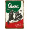 BarArtPro Vespa Tin Sign Art Decor Motorcycles Printed Metal Plaque - Vintage Pin Up Wall Art for Pub Interiors & Cafe Ambiance