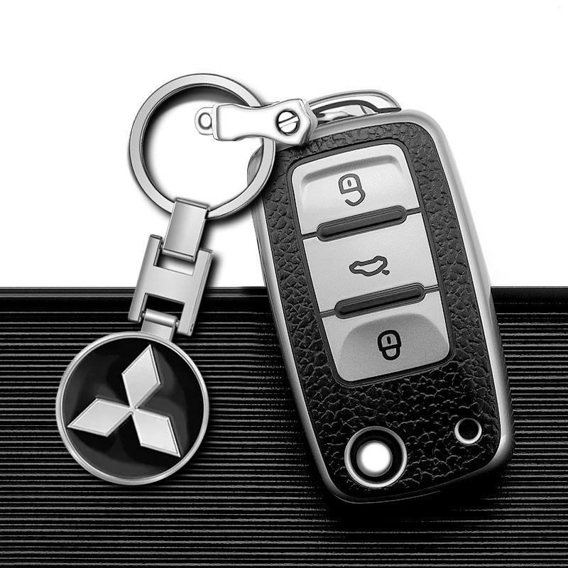 Car Keychain Car Emblem Gift With Key Ring Auto Accessories For Mitsubishi ASX Lancer Pajero Outlander L200 EVO Lancer EX