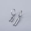 ANENJERY Asymmetric U Shape Hoop Earrings For Women Simple Exquisite Ear Buckle Jewelry Gifts