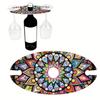 Wine Bottle Holder 5D DIY Diamond Art Wine Bottle Rack Acrylic Special Shaped Pattern Wine Glass Storage Holder for Table Decor