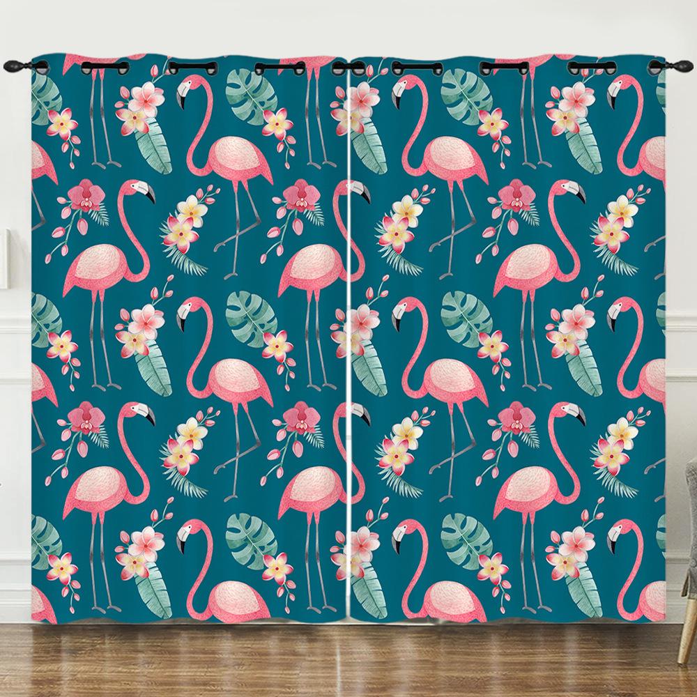 Curtain Cartoon Animal 3D Digital Printing Blackout Curtain Punching