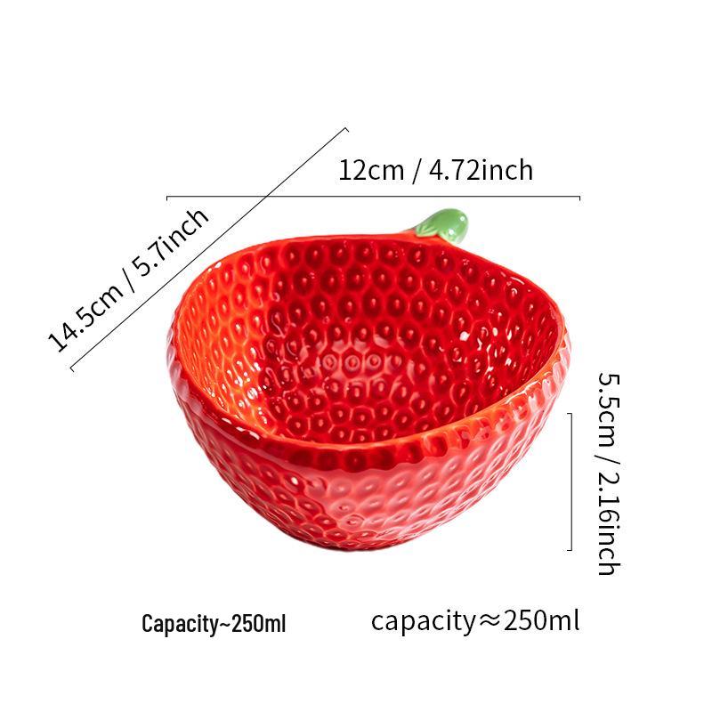 Chinese Style Ceramic Bowl Set: High-Foot, Large Capacity for Rice, Soup, Fruit; Includes Children's Bowl and Spoon