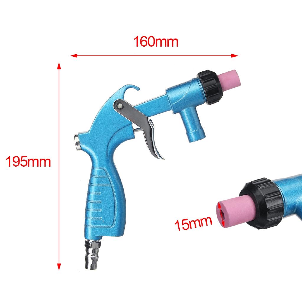 Blue PS-2 Air Siphon Sandblaster Feed Blasting Guns Abrasive Tool Power Tool Kit Sprayer with Ceramic Nozzle Tips Sand Suction Pipe