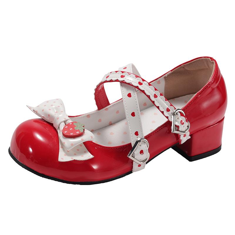 Scarpe Mary Jane da donna con tacco alto spesso, punta rotonda, stile fata francese bianco, bocca leggera, nuove per l'autunno 2025, per aumentare l'altezza