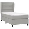 VidaXL Divan Bed with Mattress Light Grey 80x200 Cm Fabric - Model 3127997