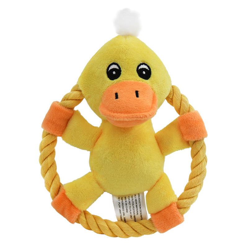 Interactive Bite Resistant Plush Rope Frisbee Dog Pet Toy