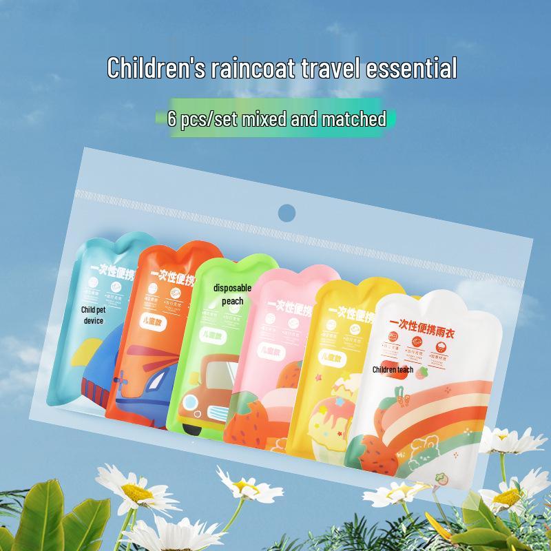 Kids' Portable Full-Body Waterproof Raincoat - Thickened Student Version for School