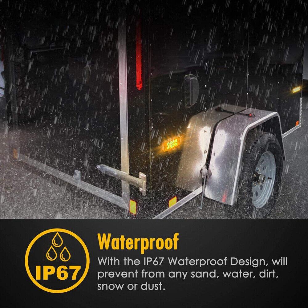 4PCS Marker Side LED Trailer Truck Position Lights Lamps 12V 24V 8LED Side Marker Light Clearance Indicator Lamp for Lorry