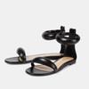 Fashion Brand Design Zipper Flat Bottom Sandals 2025 Summer New Low Heel Round Head Lady Slippers European American Style Women's Shoes