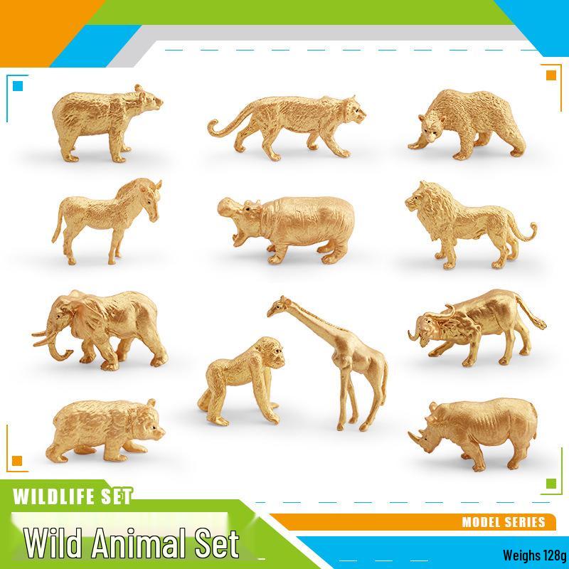 Cross-Border Animal Cognitive Toy Set - Hippo, Elephant, Giraffe, Buffalo Models