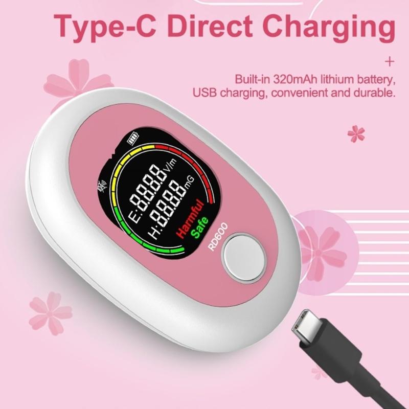RD600 EMF Meter Electromagnetic Radiation Detector Electric Field Tester Magnetics Field Radio Testing Sound Light Alarm