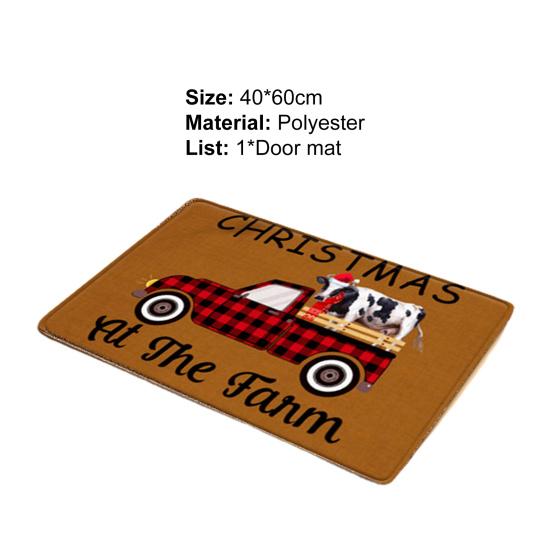 Door Mat Letter Print Water-absorbent Carpet Bedroom Living Room Christmas Welcome Mat Household