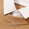 Hodo Men's Thickened Faux Two-Piece Shirt Collar Knitted Sweater