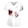 Women's Fashion Casual Halloween Printed Pocket T-shirt Tops