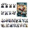 Cute Animal Hanging Ornaments Panda Advent Calendars 2026, 2D Acrylic for Creative Christmas Gifts Children Xmas Tree, 24 Days Countdown Calendar,