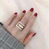 Party Accessories Geometric Gifts Girls Trendy Finger Rings Hollow Ring Rectangular Open Ring