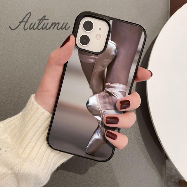 Taneční boty Ballet Ballerina Pouzdro na telefon pro iPhone 11 12 13 14 Pro Max mini X XR XS SE 2020 6S 7 8 Plus Galaxy S21 S22 shell