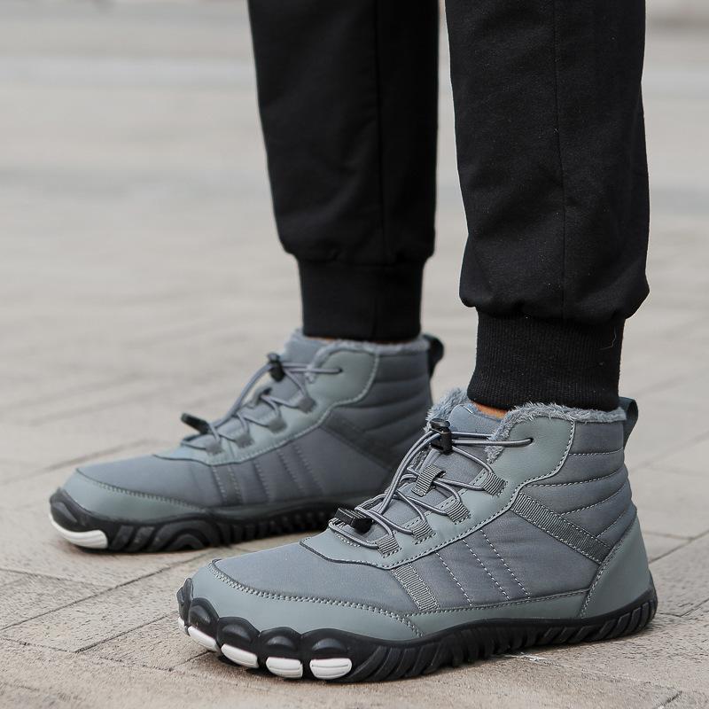 Waterproof snow boots men's and women's cold-proof cotton shoes couple high-top outdoor velvet sports shoes barefoot winter shoes