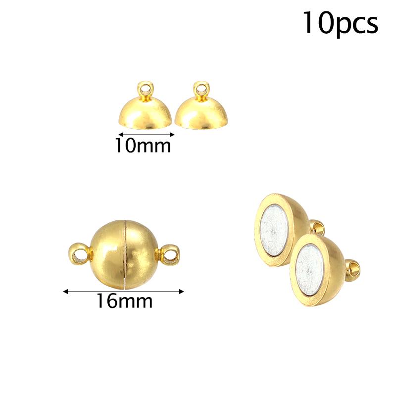 Louleur Round/Heart Strong Magnetic Clasps Magnet End Clasp Connectors for Jewelry Making DIY Bracelet Necklace Accessories
