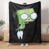 Invader Zim Theme Printed Blanket - Perfect for Couch, Bed, Travel & Outdoor Use | Machine Washable, Cozy & Durable.