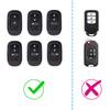 Slim Car Key Fob Case Cover Keychain For Honda Civic Accord CR-V HR-V ZR-V Pilot Vezel Odyssey CRV HRV ZRV Black Transparent