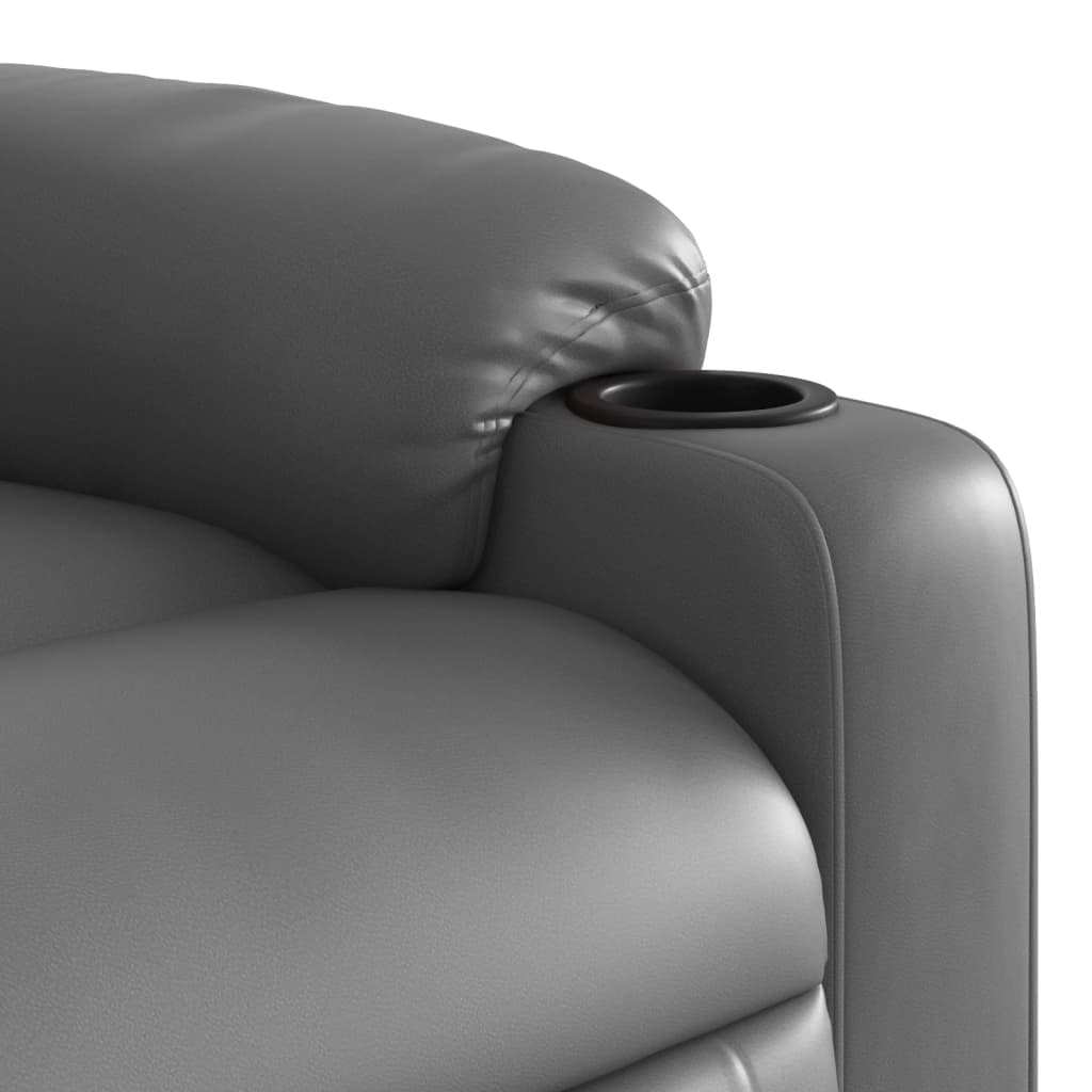 Massage Chair Relaxation Chair Grey Artificial Leather