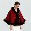 New Velvet And Thick Fur Collar Shawl For Women To Keep Warm