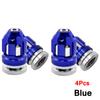 DSYCAR 4Pcs Aluminum Alloy Tire Valve Caps Automobile Tire Caps Anti-Leak Valve Suitable For Motorcycles Car Bicycles