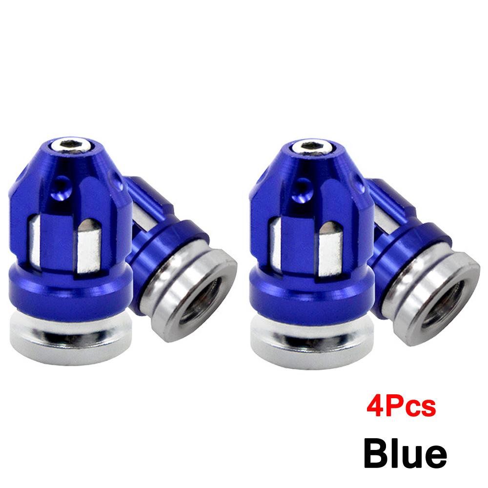 DSYCAR 4Pcs Aluminum Alloy Tire Valve Caps Automobile Tire Caps Anti-Leak Valve Suitable For Motorcycles Car Bicycles