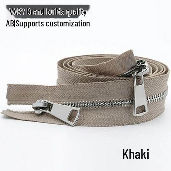 No. 5 Double Open End Metal Zipper for Down Jackets with Plastic Teeth and Sun Protection