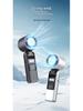 100-Speed Foldable Mini Handheld Fan with Ice Compress, LED, and Neck-Hanging Function