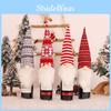 Christmas Decorative Item Knitted Wine Bottle Cover Featuring Faceless Santa Claus Festive Table Dressing