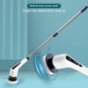 7 In 1 Bathroom/Shower Scrubber with 8 Replacement Brush Heads Window Cleaner 90Mins Working Time Rotatable Bathroom Accessories