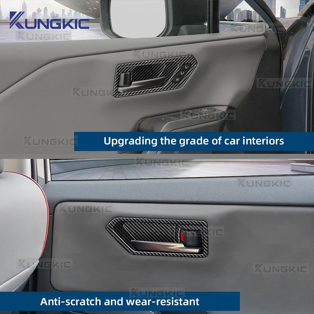 Decorative Door Handle Frame Sticker for Toyota RAV4 2025 2026 2027 Interior Car Accessories