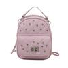 Diamondencrusted Small Backpack Women's New Trendy Fashion Versatile Chain Texture Oblique Span Bag