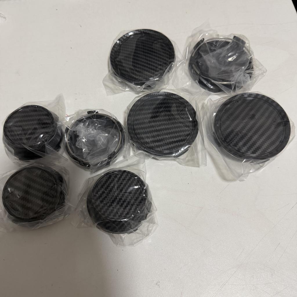 Carbon Fiber Weave No Logo Car Wheel Center Caps T75 K60 R60 56MM Wheels Hub Cap Rim Hubcaps Dust Cover Replace Car Accessories